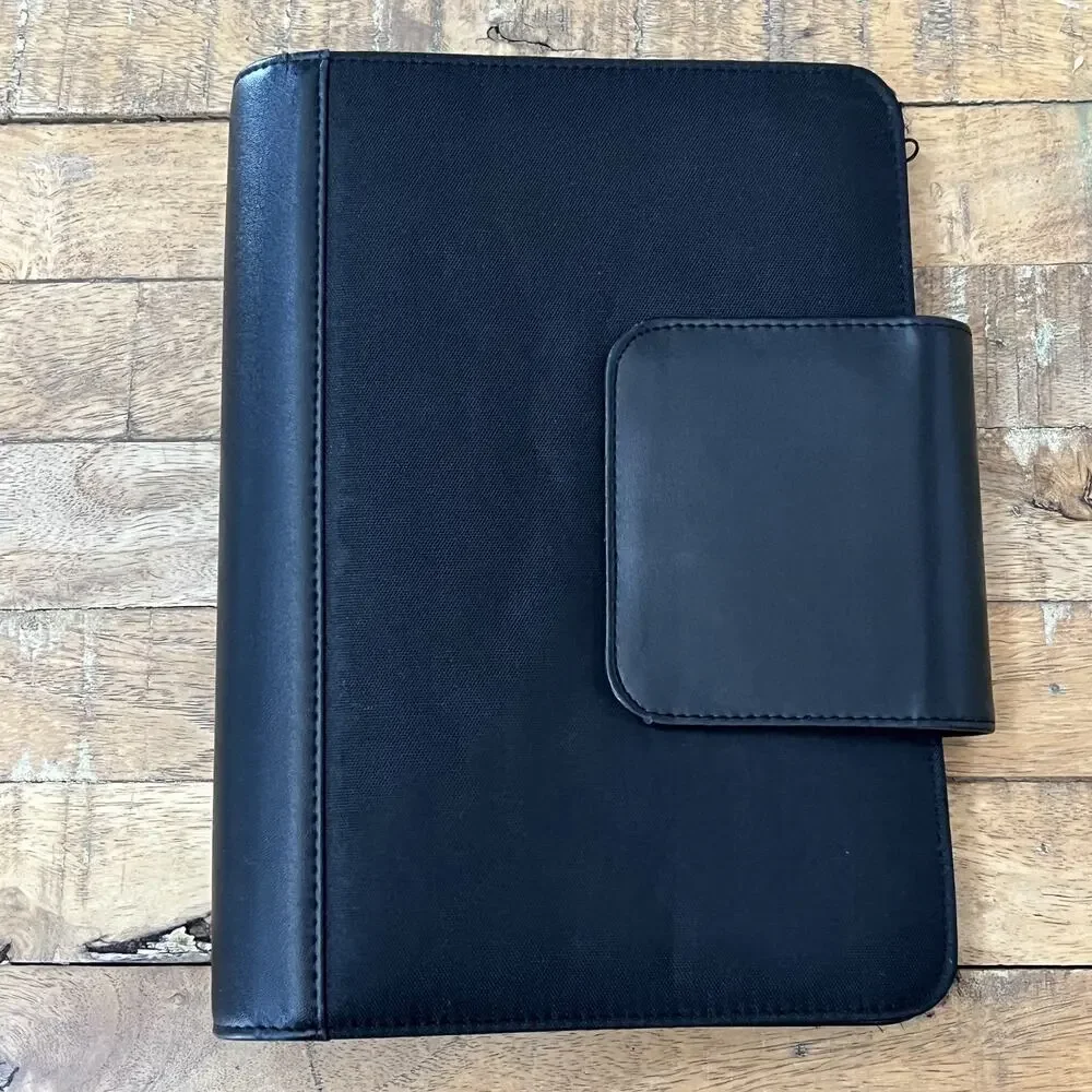 Franklin Covey 365 Planner Black Leather Canvas Magnet Closure